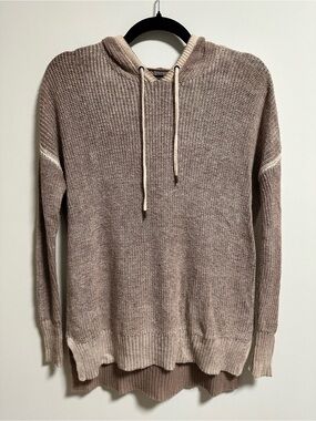 American Eagle pink/beige knit hoodie